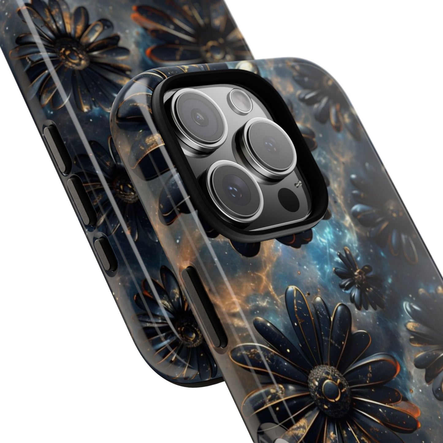 Galactic Black Daisy - Phone Case