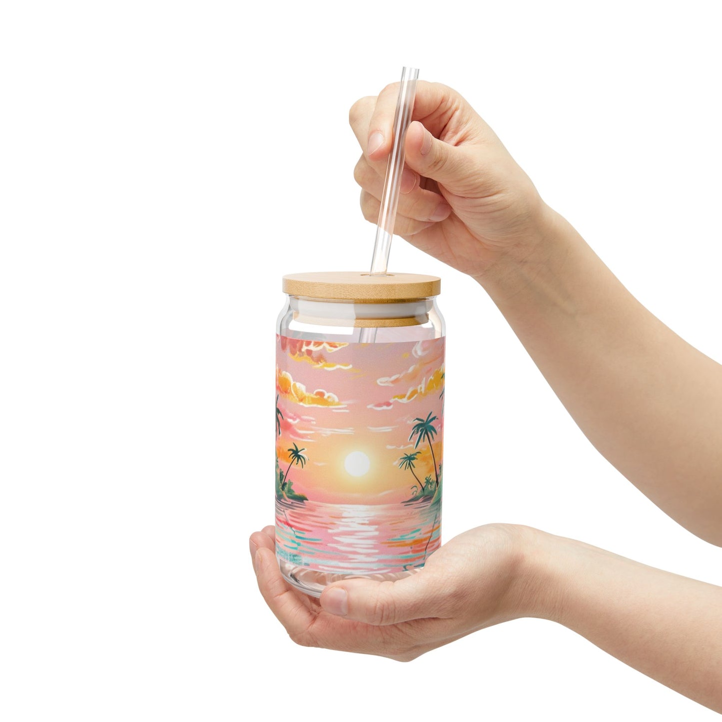 Tropical Sunset - Sipper Glass
