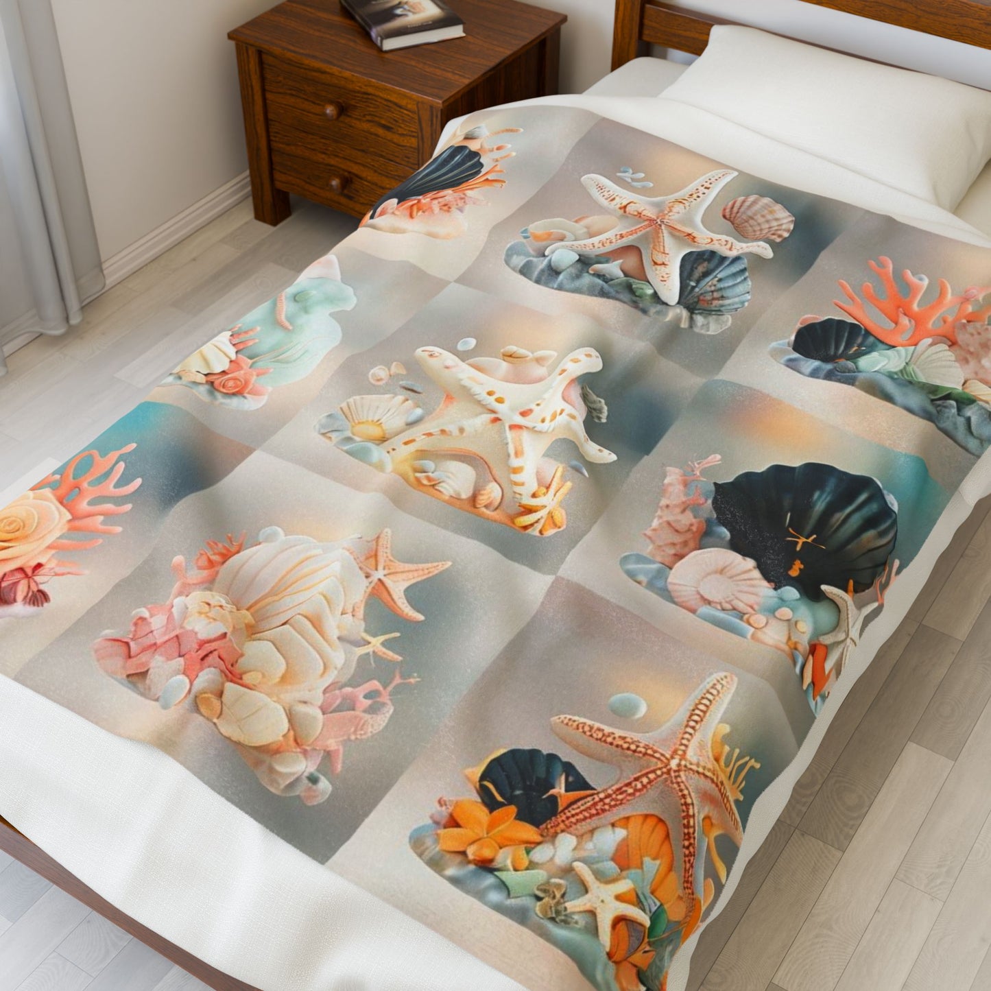Whispers from the Shore - Velveteen Plush Blanket