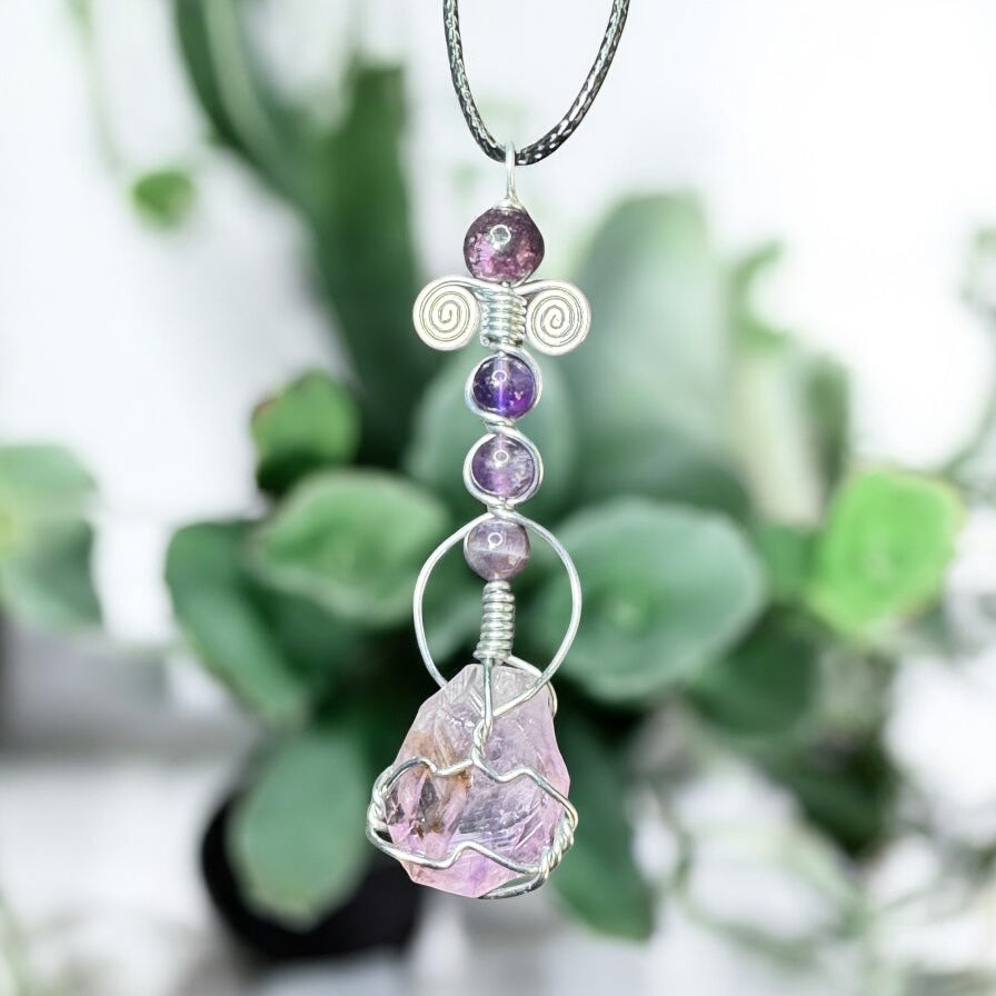 Raw Amethyst Pendant