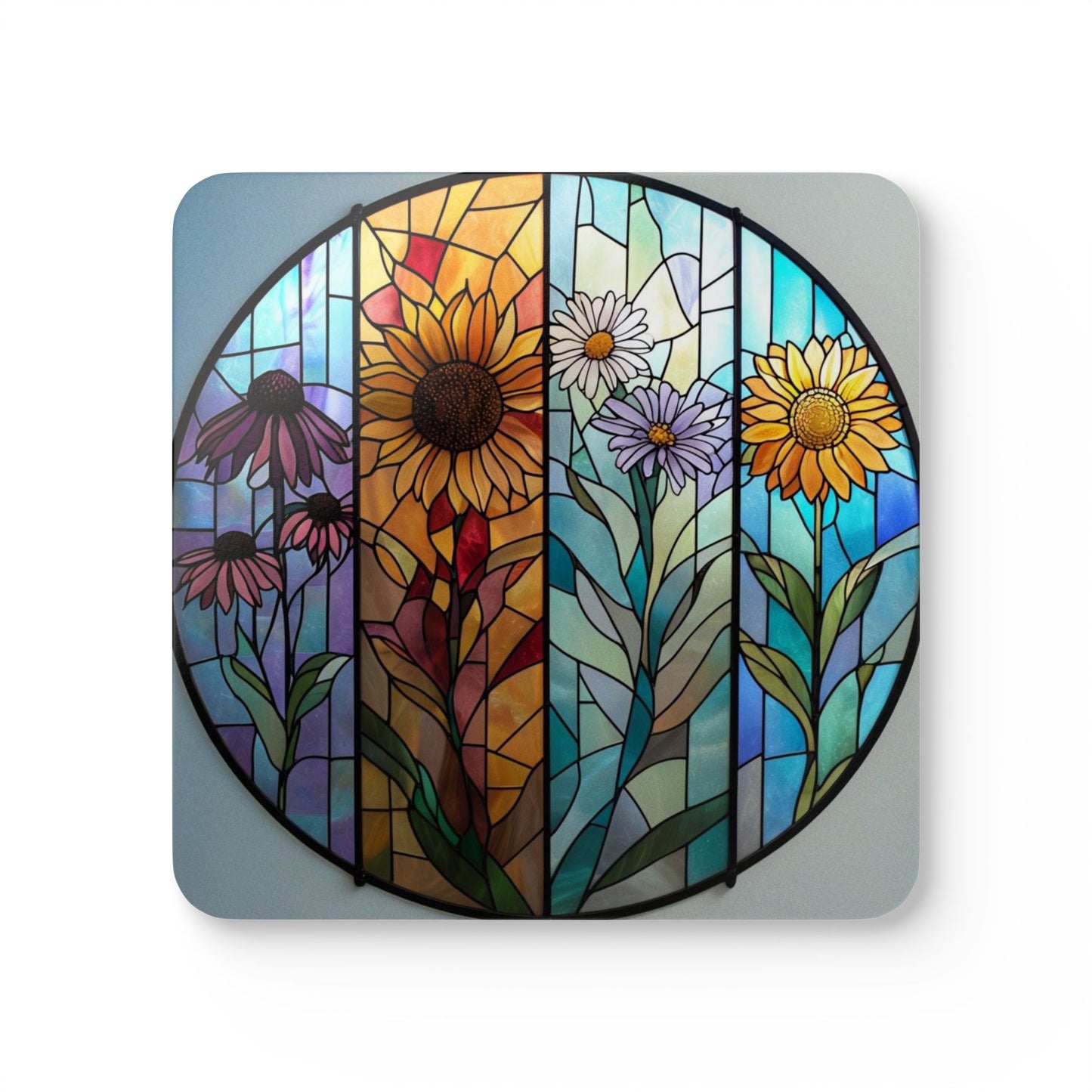Sunflower & Wildflower Panel - Coaster Set