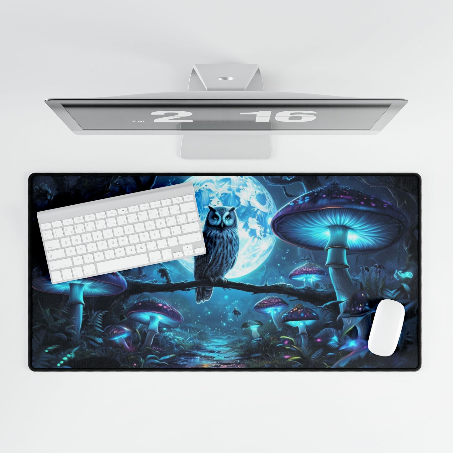Mystical Owl & Mushrooms - Desk Mat