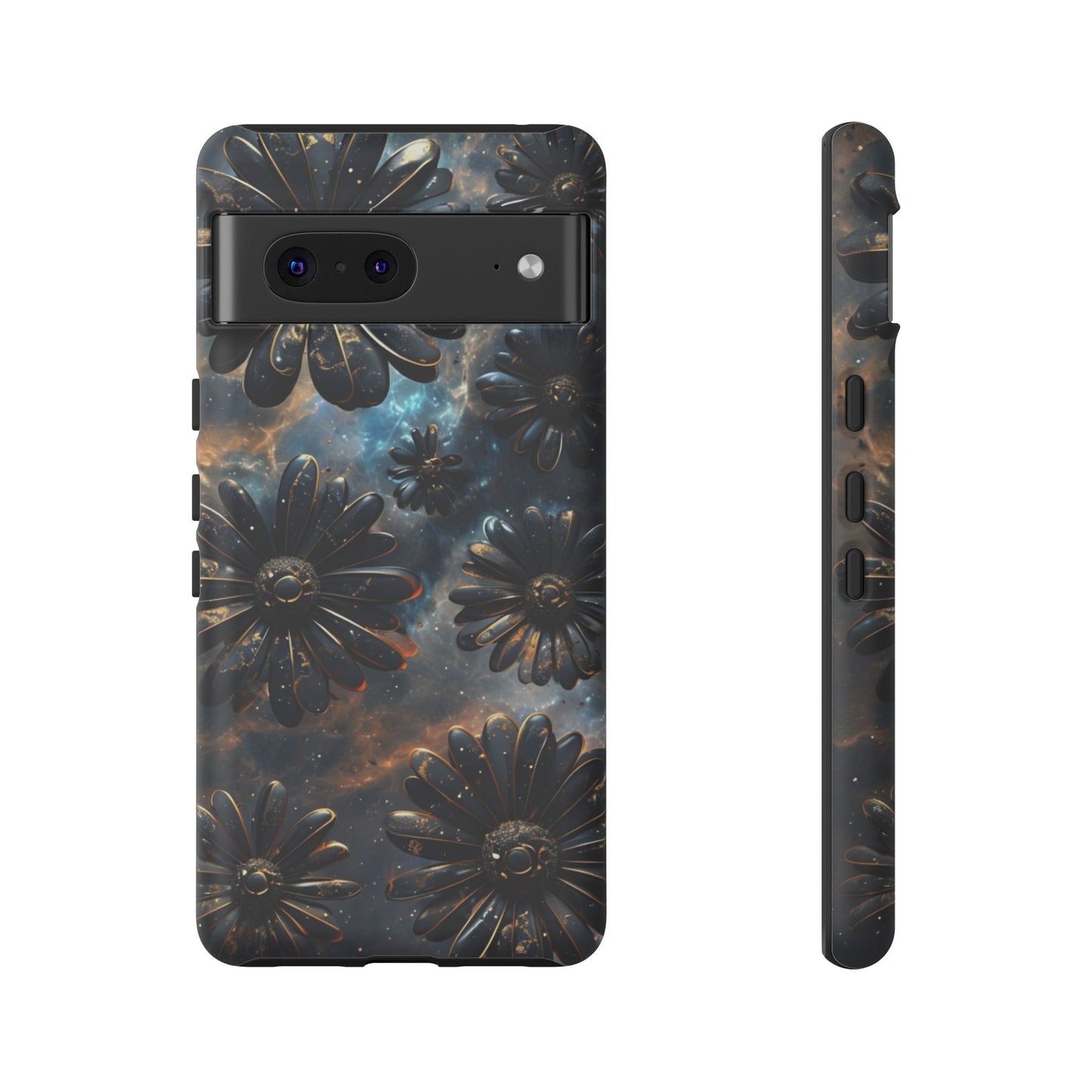Galactic Black Daisy - Phone Case
