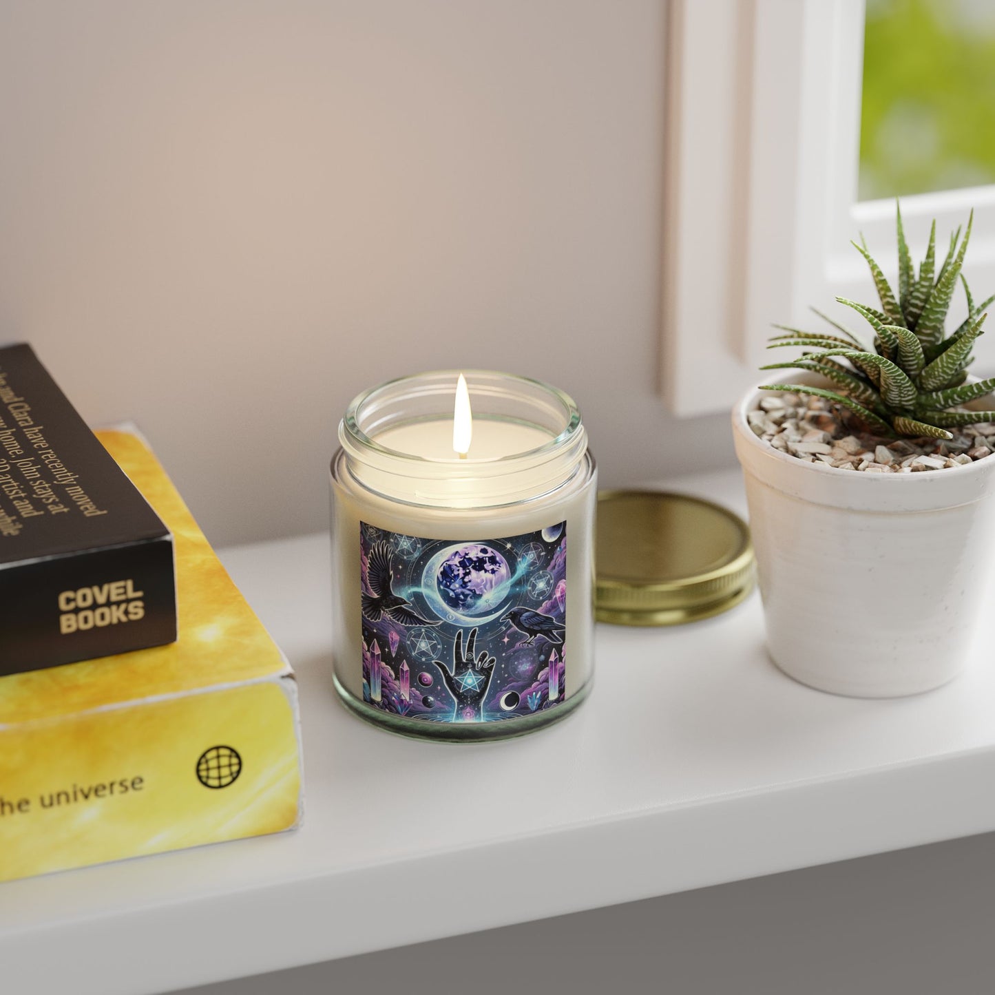Celestial Moon & Raven - Candle