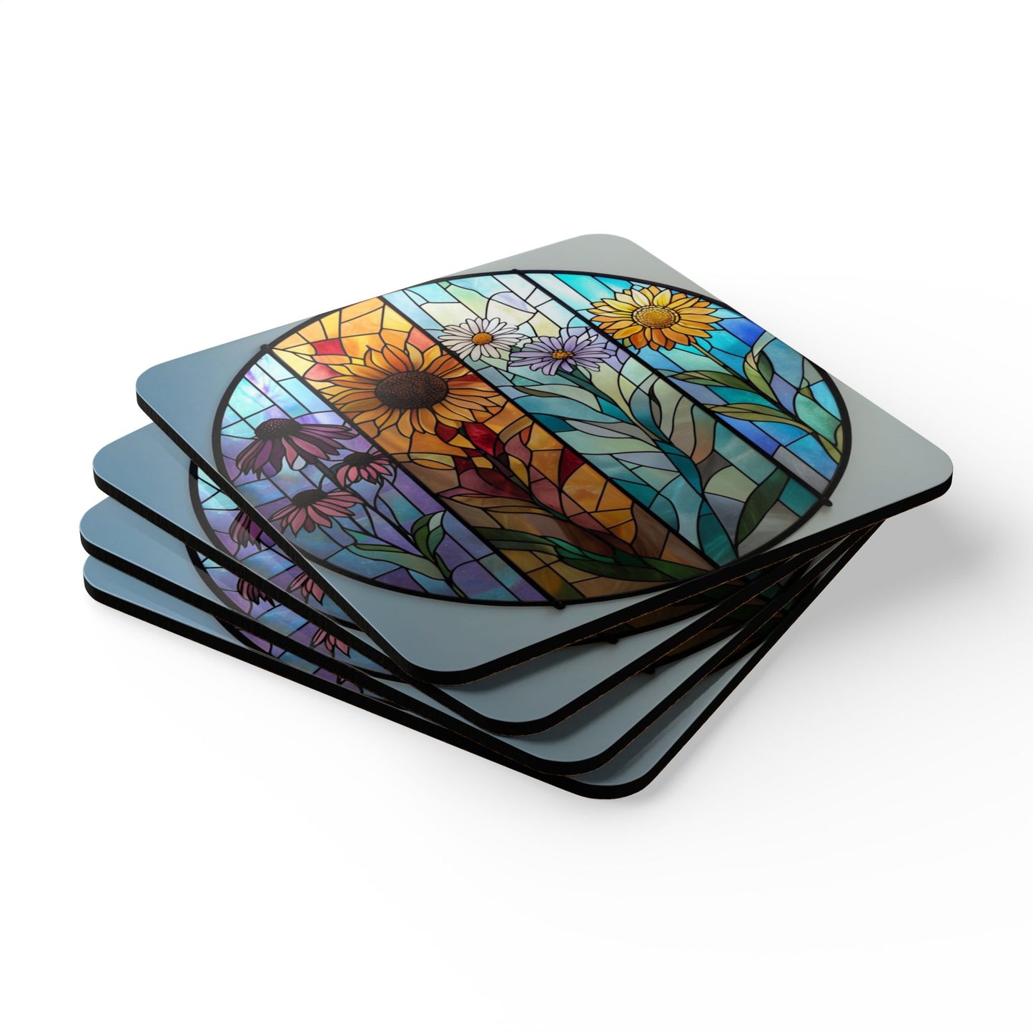 Sunflower & Wildflower Panel - Coaster Set