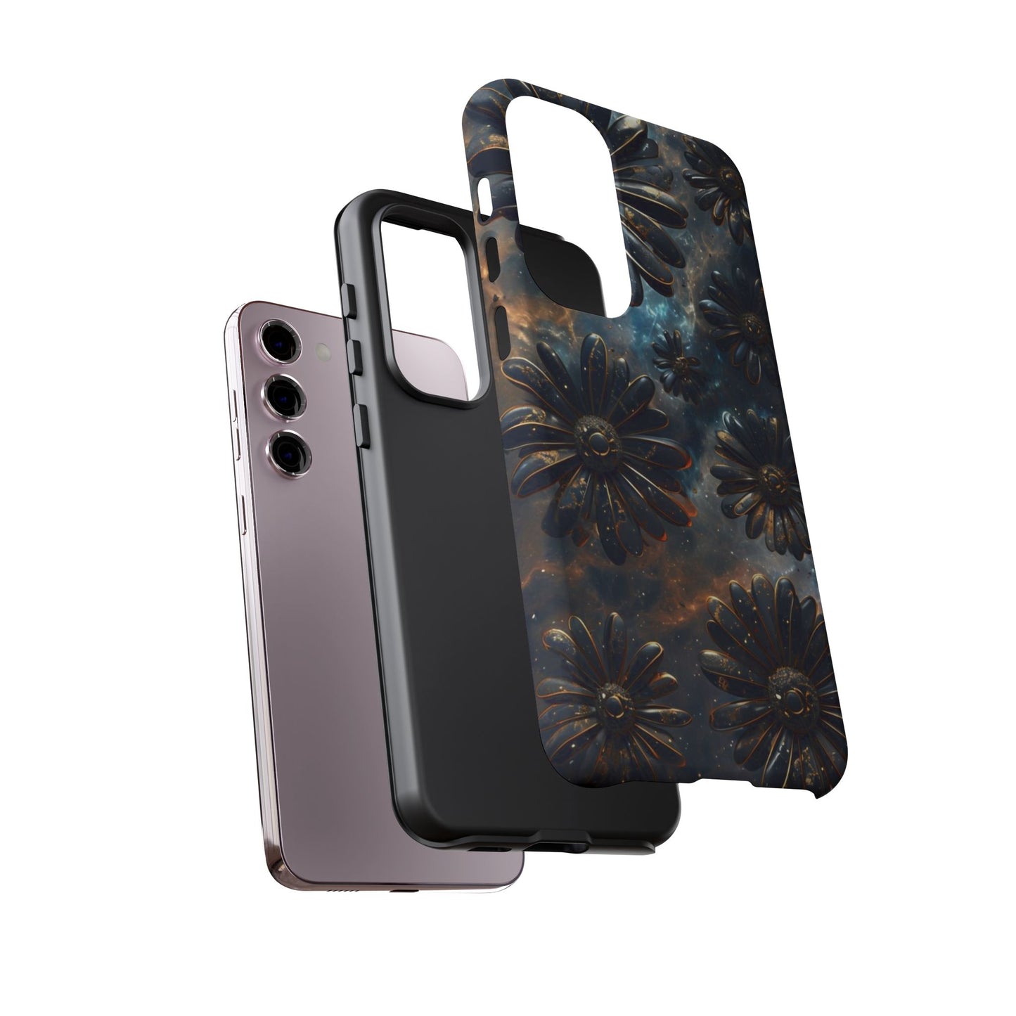 Galactic Black Daisy - Phone Case