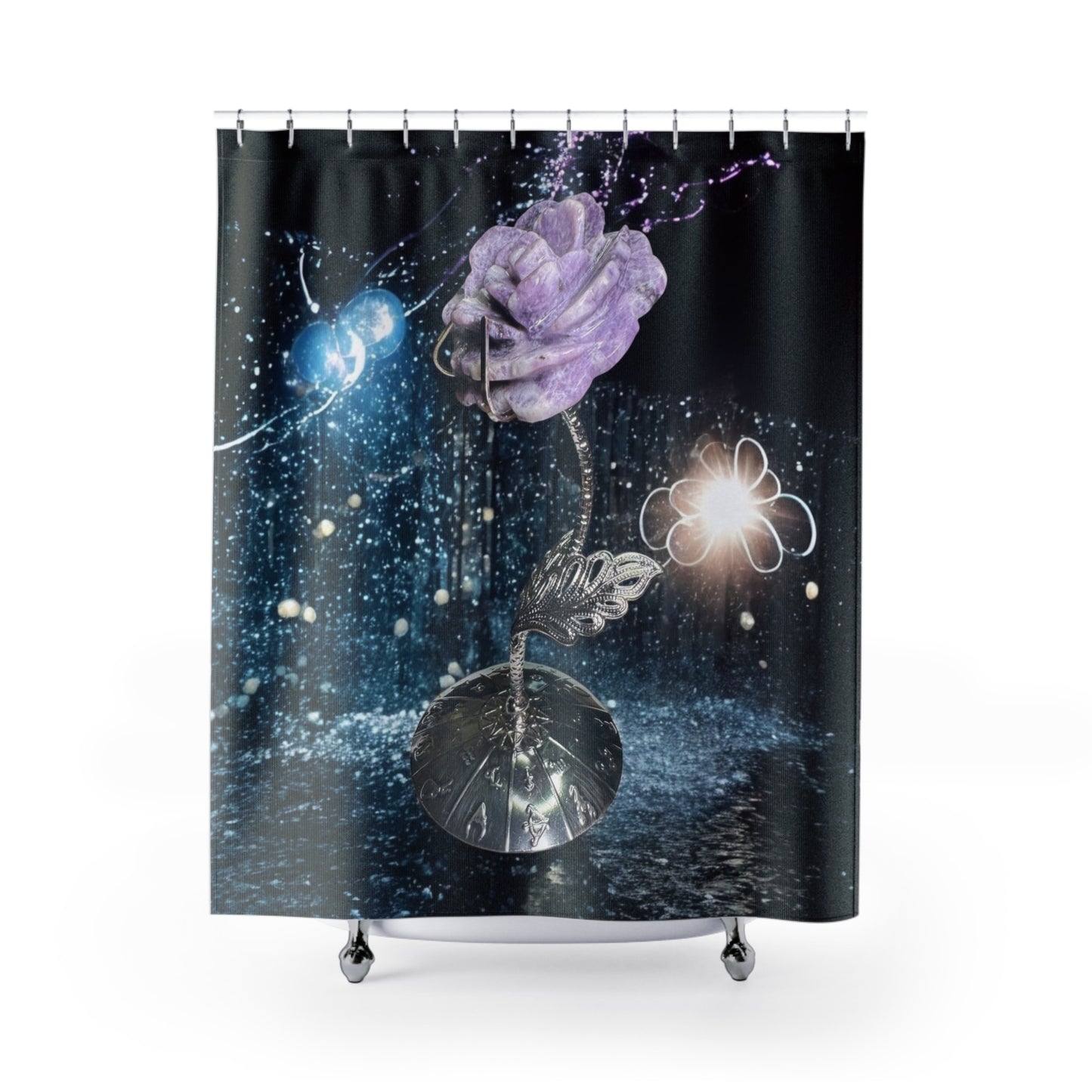 Cosmic Lepidolite Rose - Shower Curtain