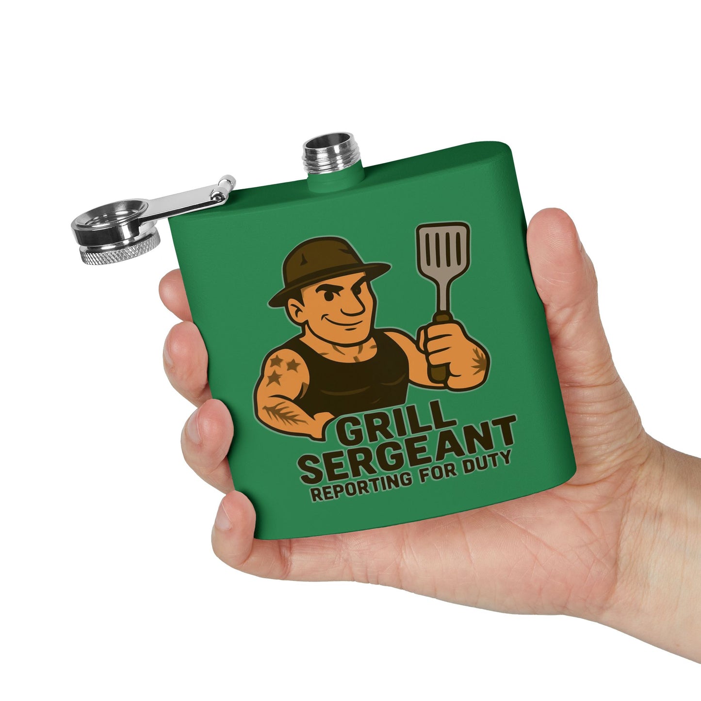 Grill Sergeant - Stainless Steel Flask