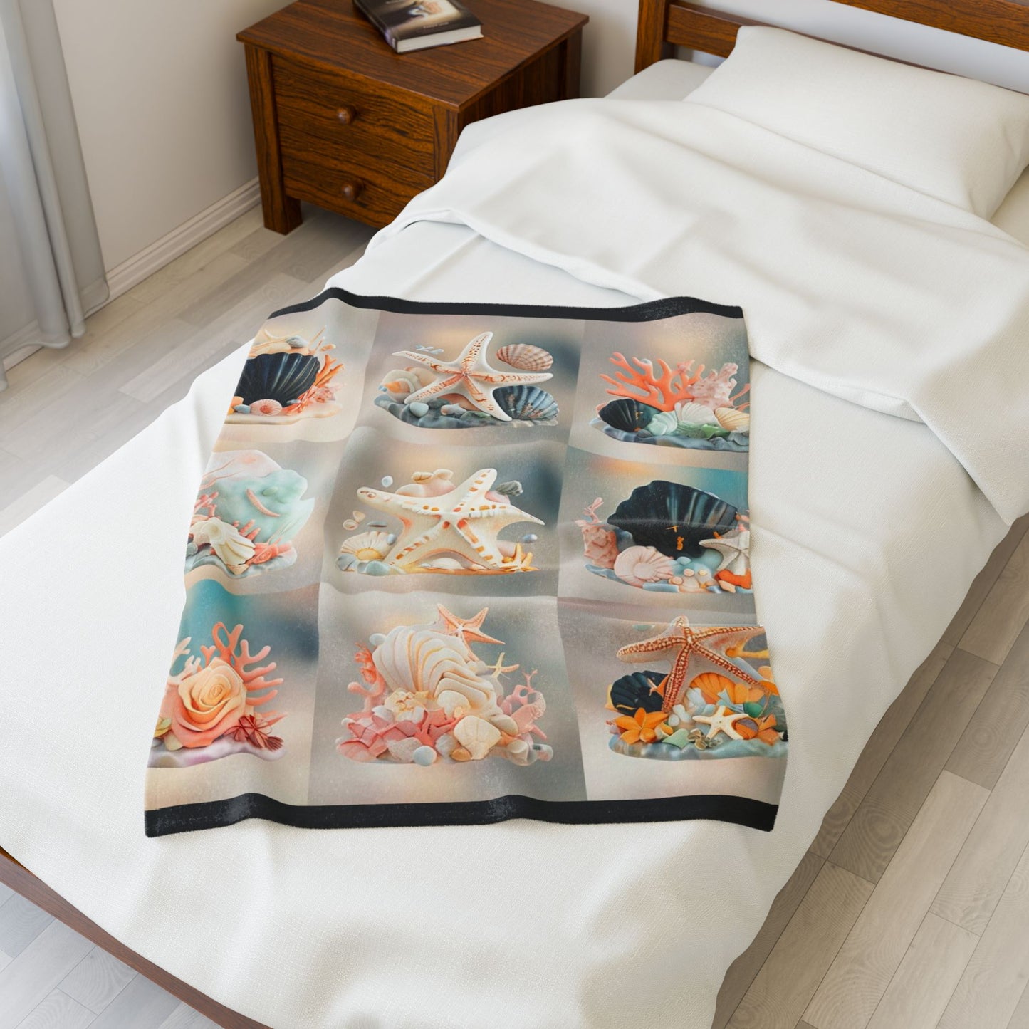 Whispers from the Shore - Velveteen Plush Blanket