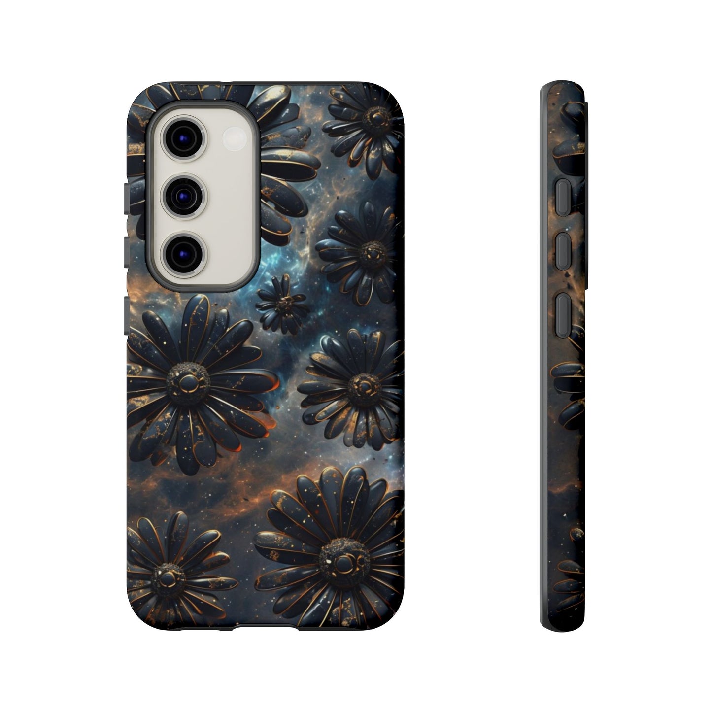Galactic Black Daisy - Phone Case