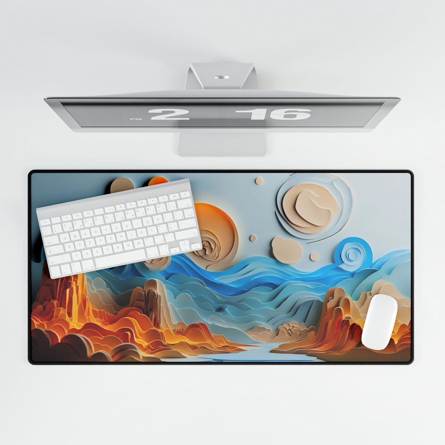 Galaxy 3D Landscape - Desk Mat