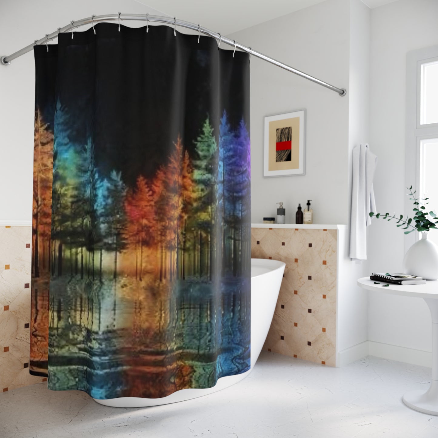 Rainbow Enchanted Forest- Shower Curtain
