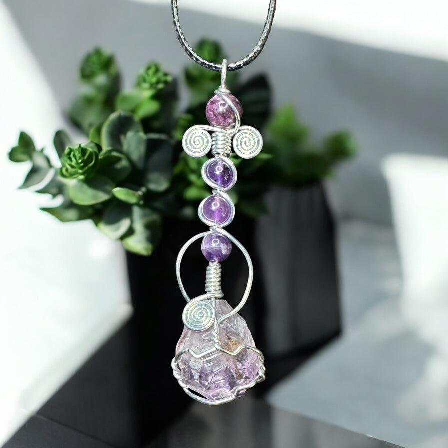 Raw Amethyst Pendant