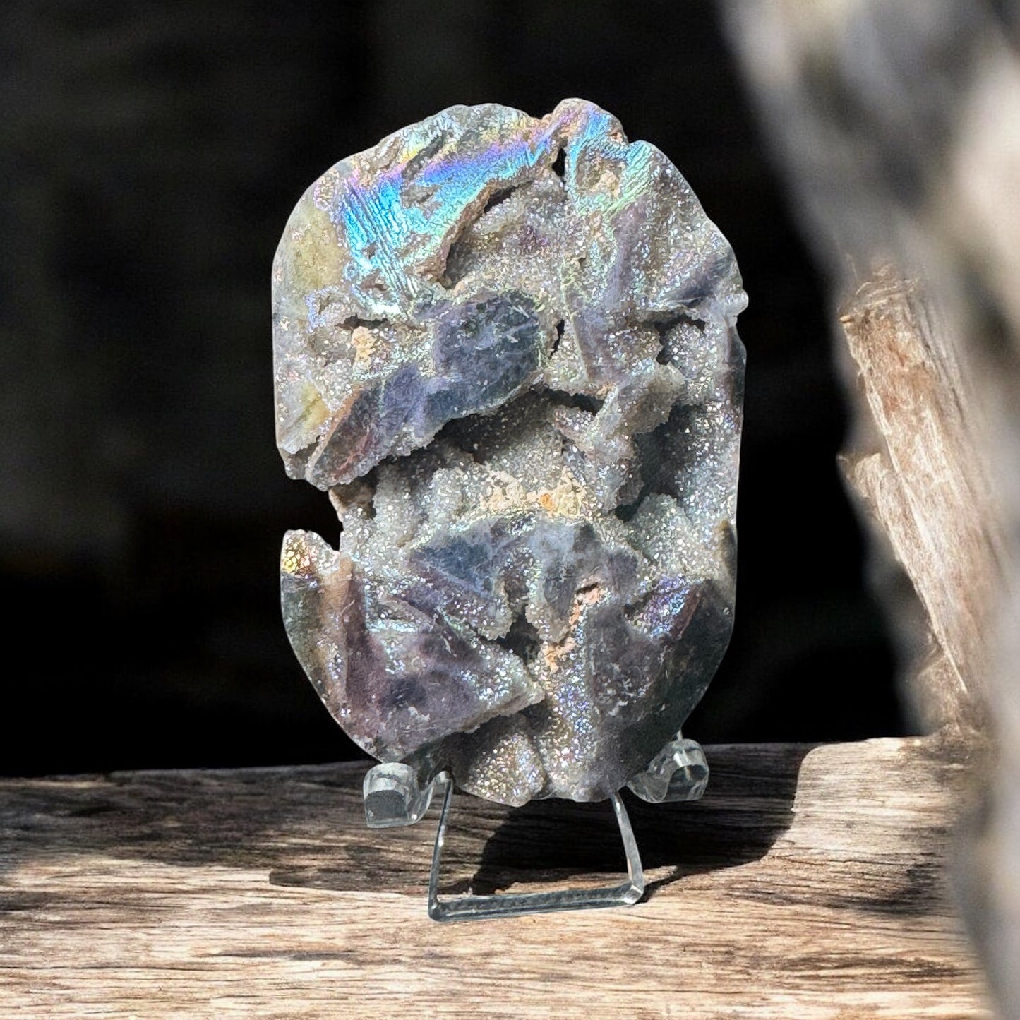 Aura Coated Sphalerite Palmstone