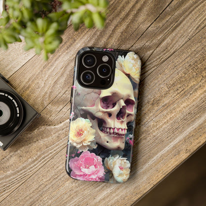 Gothic Floral Skull - Phone Case