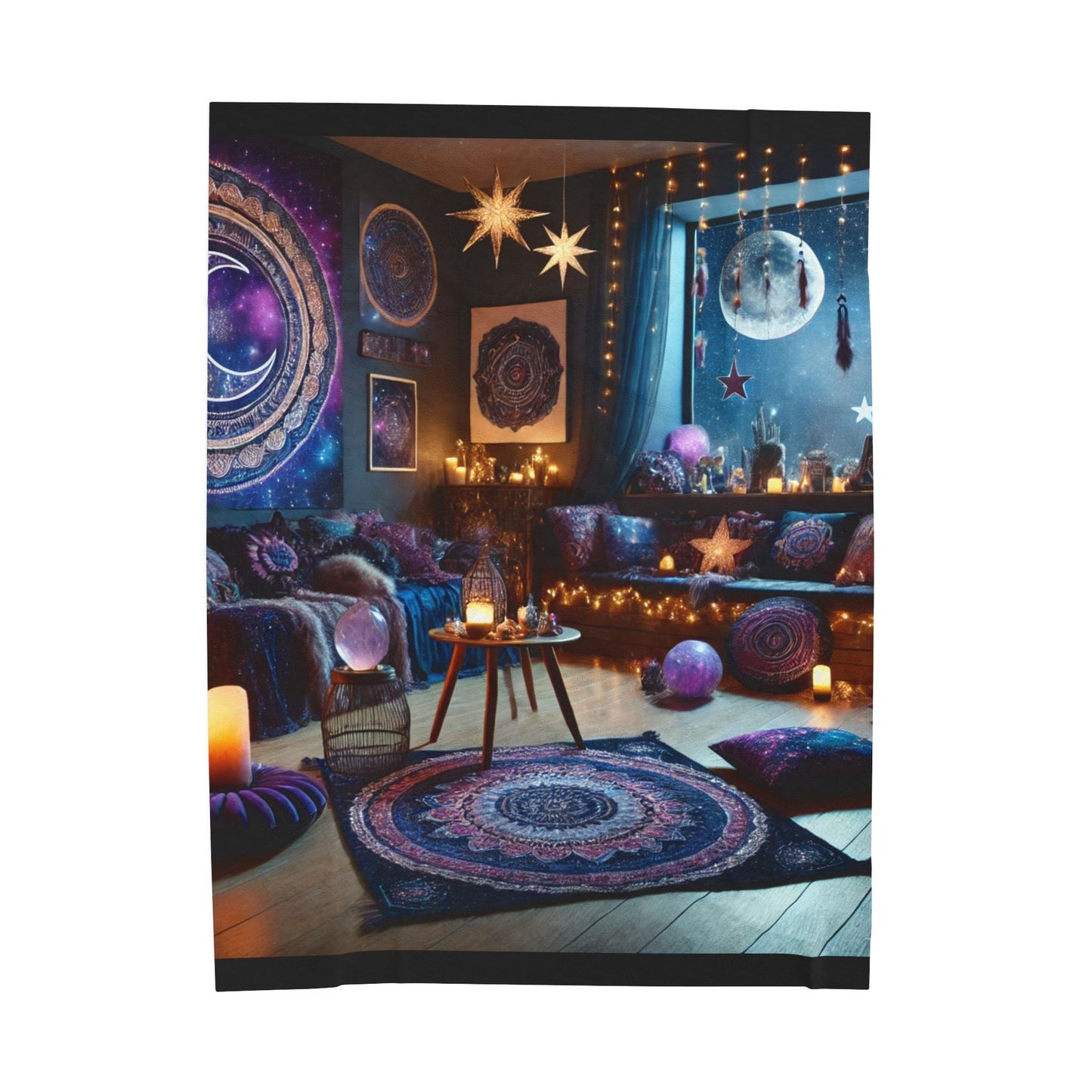 Starlit Sanctuary - Velveteen Plush Blanket