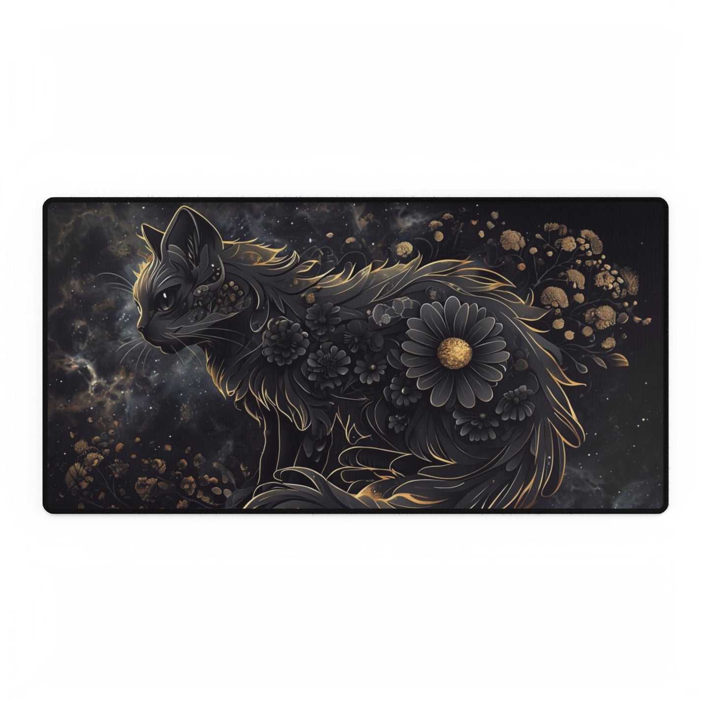 Mystical Black Cat - Desk Mat