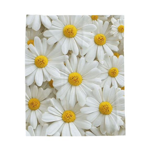 White Sunflower  - Plush Blanket