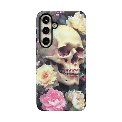 Gothic Floral Skull - Phone Case