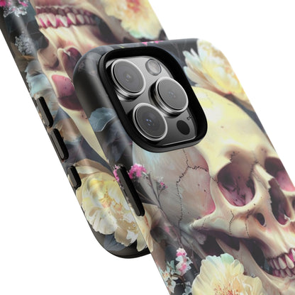 Gothic Floral Skull - Phone Case