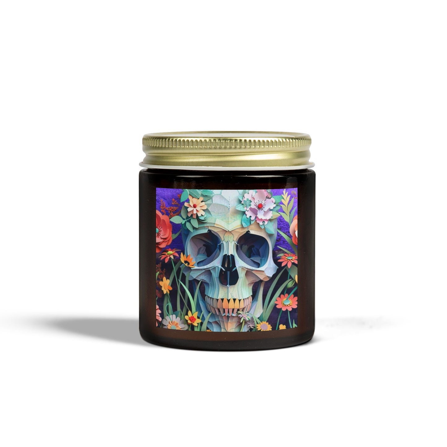 Floral Skull - Candle