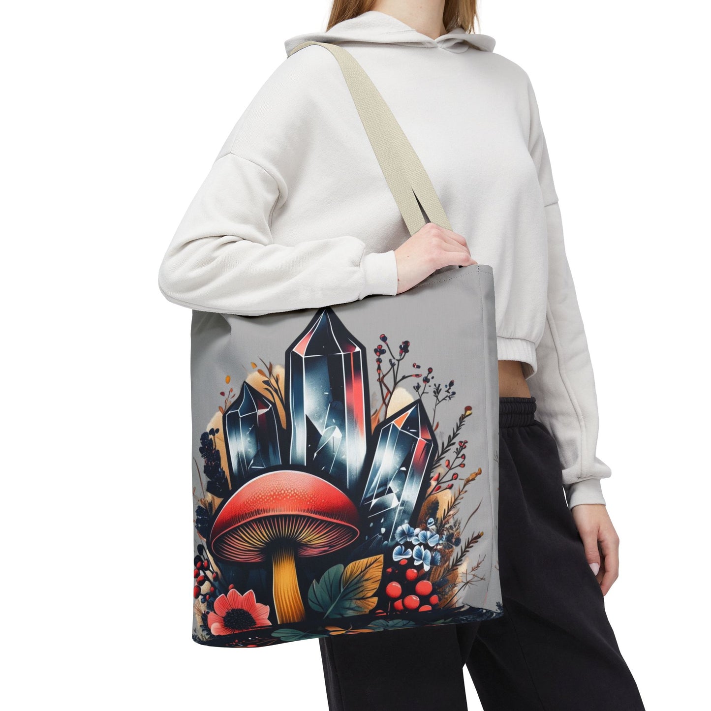 Vibrant Crystal & Mushroom - Tote Bag