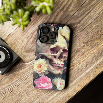 Gothic Floral Skull - Phone Case
