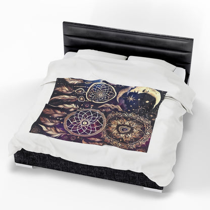 Dreamwoven Nights - Velveteen Plush Blanket
