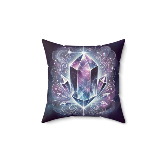 Dark Galaxy Crystal - Polyester Square Pillow