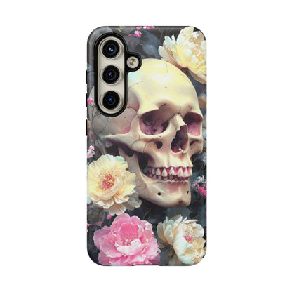 Gothic Floral Skull - Phone Case