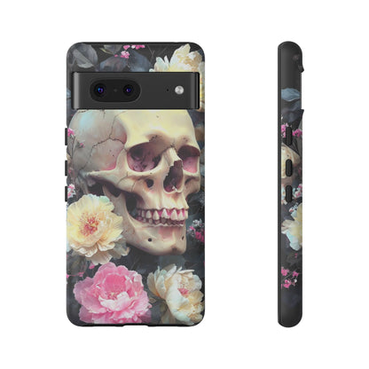 Gothic Floral Skull - Phone Case