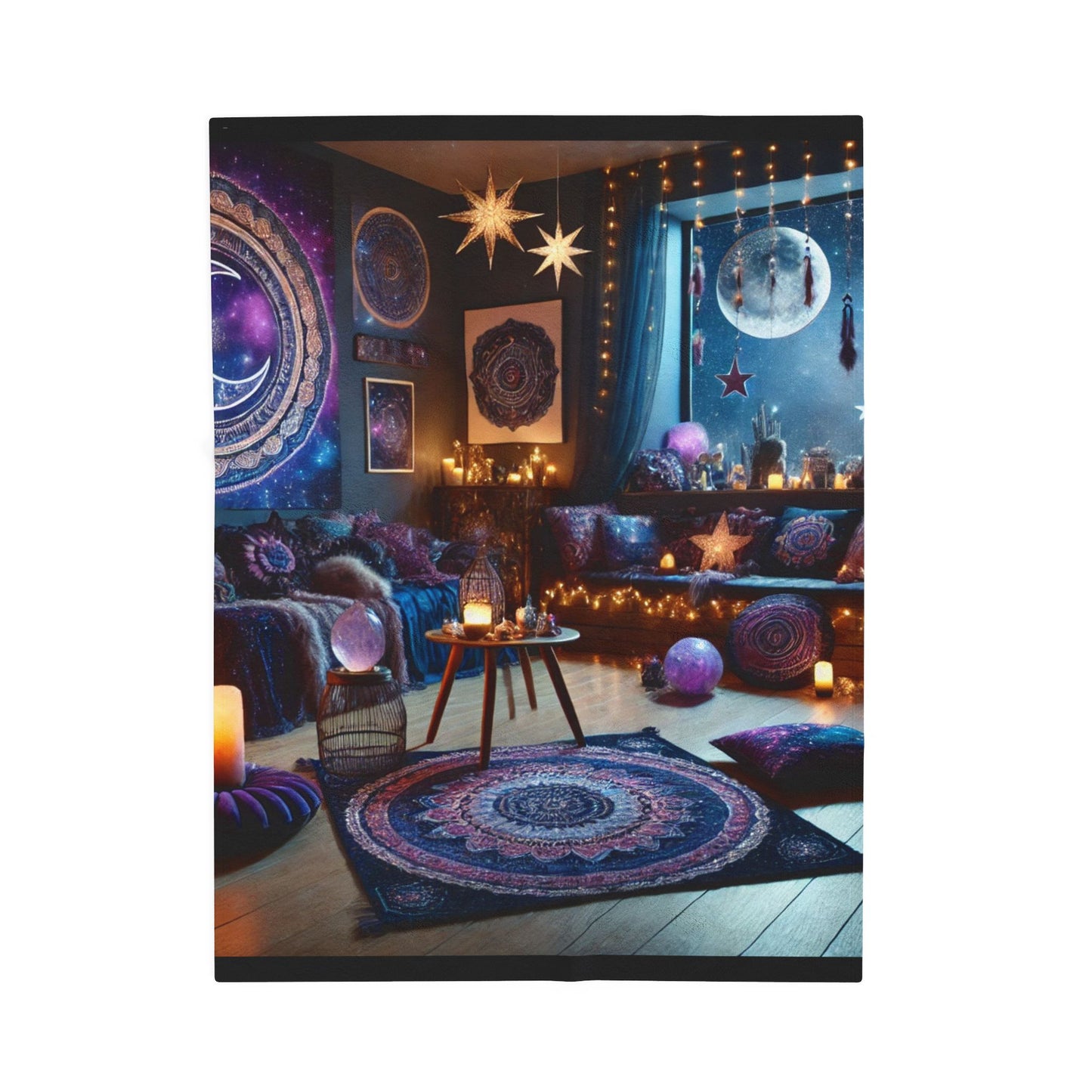 Starlit Sanctuary - Velveteen Plush Blanket
