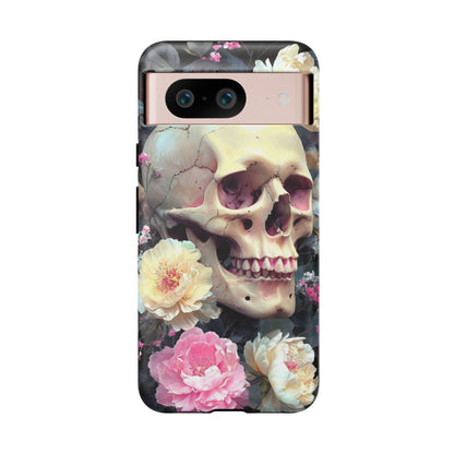 Gothic Floral Skull - Phone Case