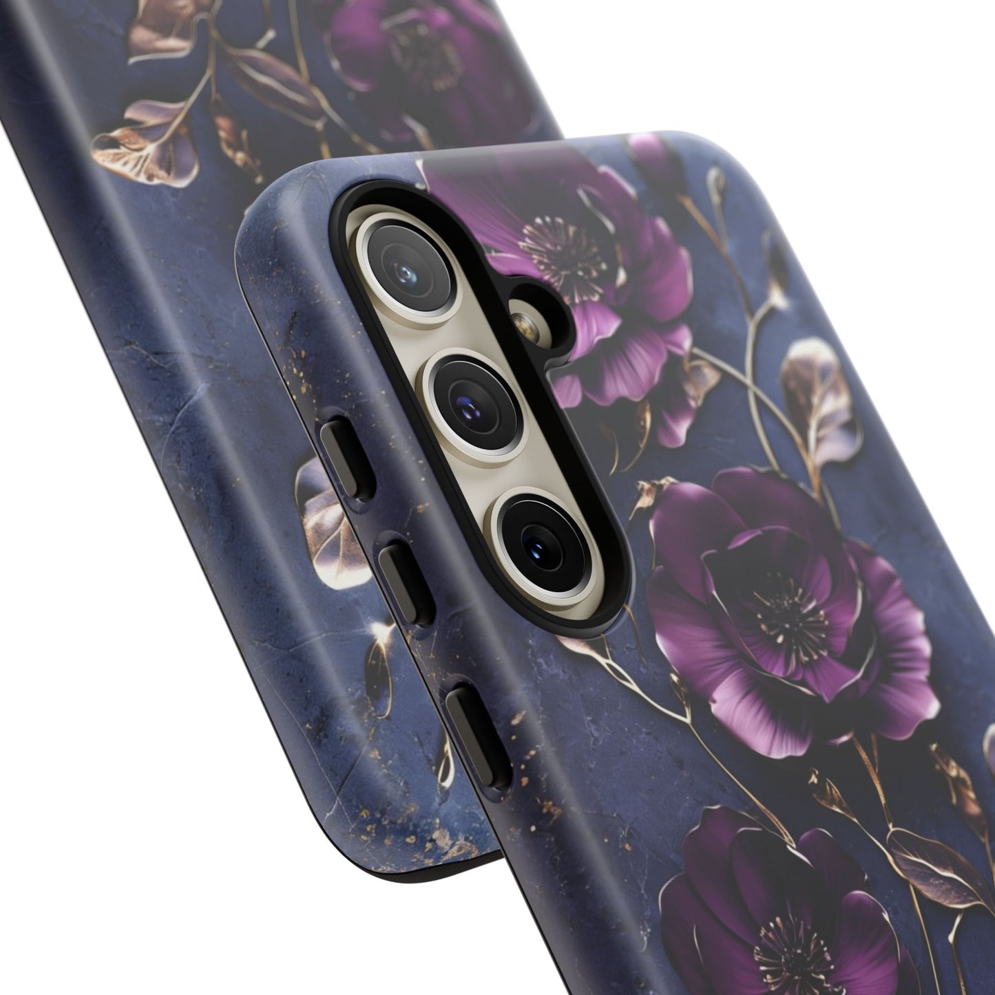 Midnight Purple Floral - Phone Case