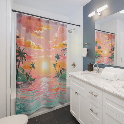 Boho Beach Sunset - Shower Curtain
