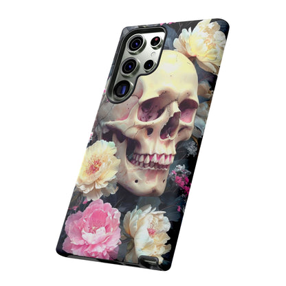 Gothic Floral Skull - Phone Case