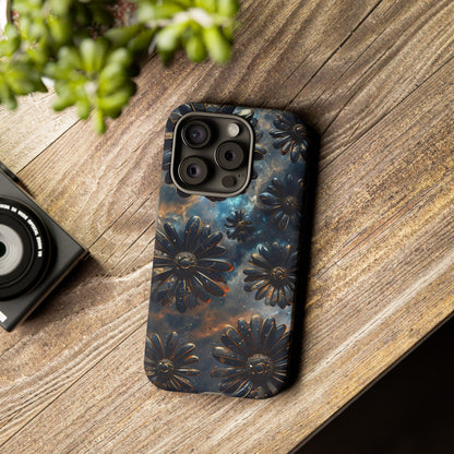 Galactic Black Daisy - Phone Case