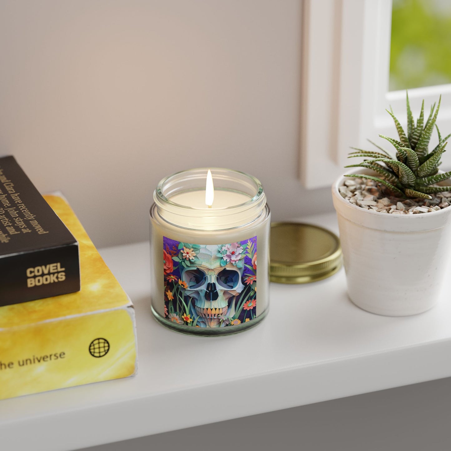 Floral Skull - Candle