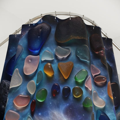 Celestial Sea Glass Spiral - Shower Curtain