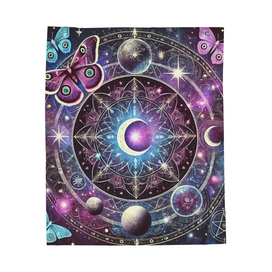 Cosmic Moth Energy  - Plush Blanket