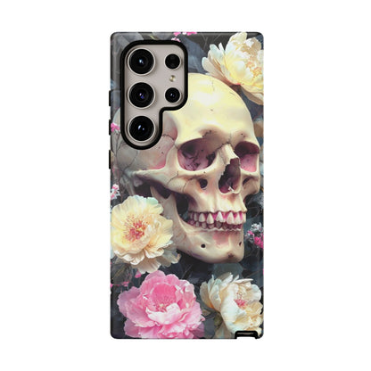 Gothic Floral Skull - Phone Case