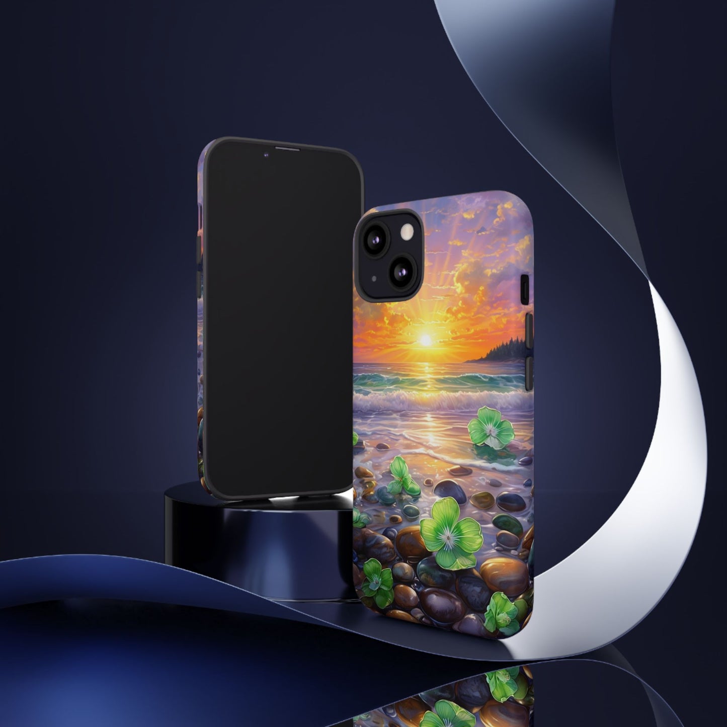 Coastal Calm Pebble Beach - Phone Case