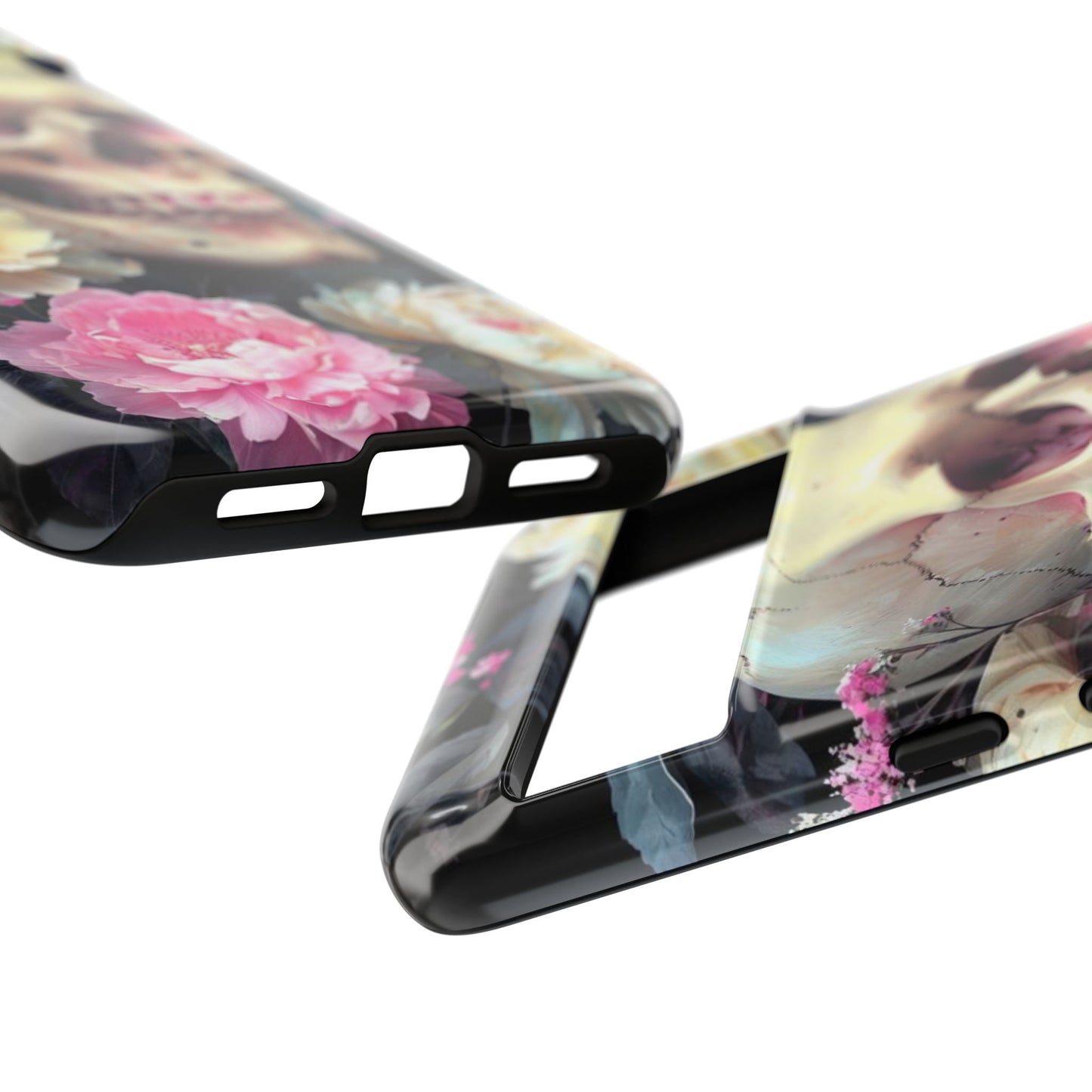 Gothic Floral Skull - Phone Case