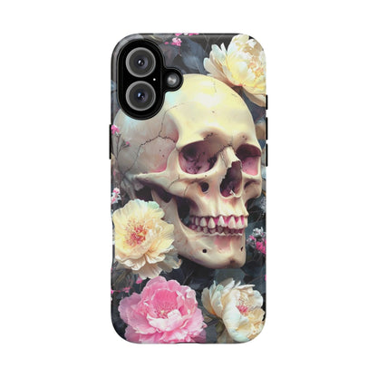 Gothic Floral Skull - Phone Case