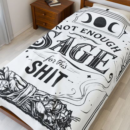 Not Enough Sage  - Velveteen Plush Blanket