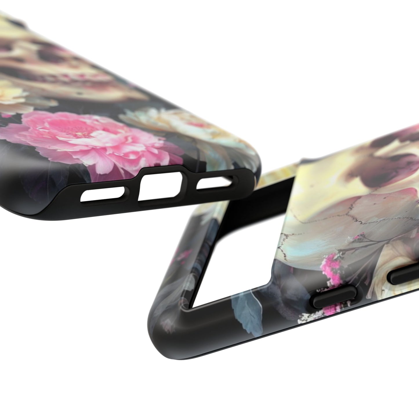 Gothic Floral Skull - Phone Case