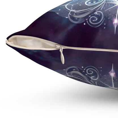 Dark Galaxy Crystal - Polyester Square Pillow