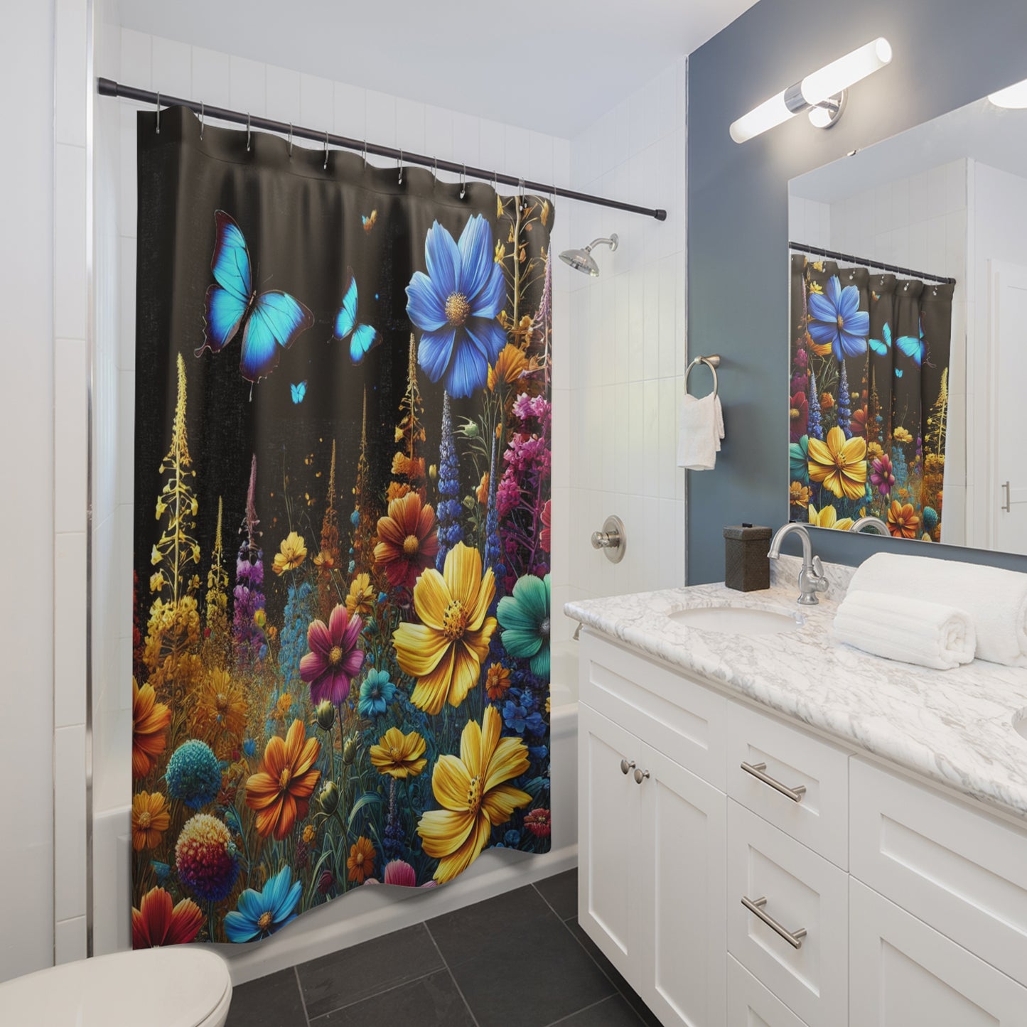 Enchanted Floral Symphony - Shower Curtain