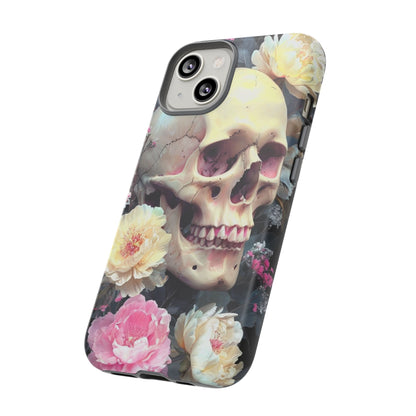 Gothic Floral Skull - Phone Case