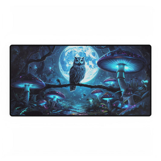 Mystical Owl & Mushrooms - Desk Mat